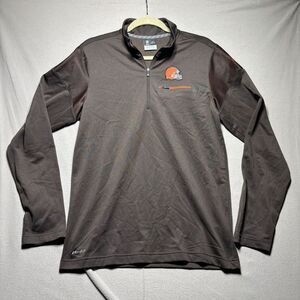 Nike On Field Dri-Fit Cleveland Browns Shirt Men's Small Long Sleeve 1/4‎ Zip